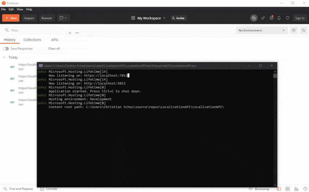 Testing endpoint through Postman