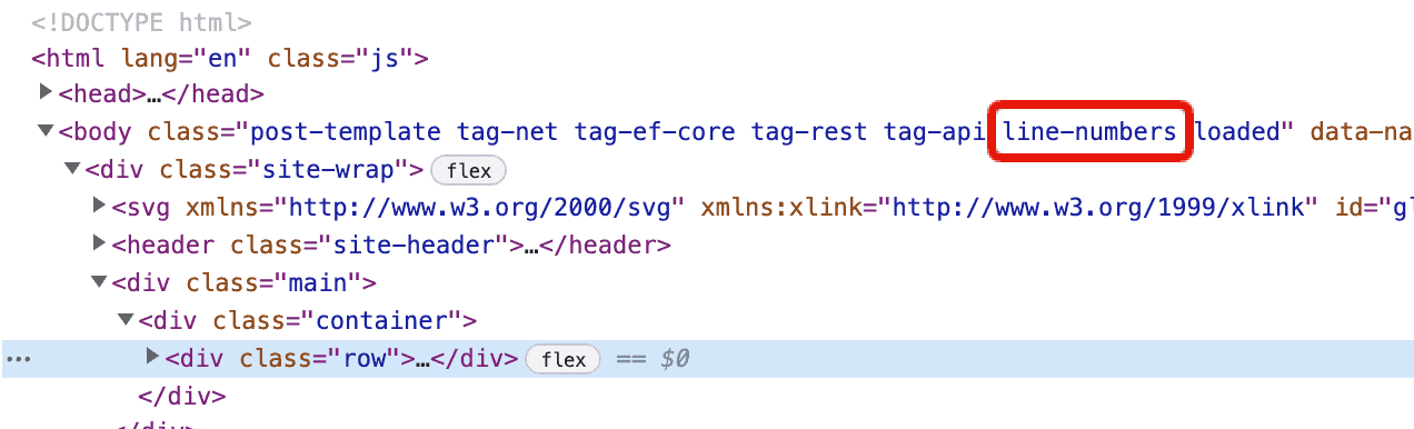 prism.js line numbers