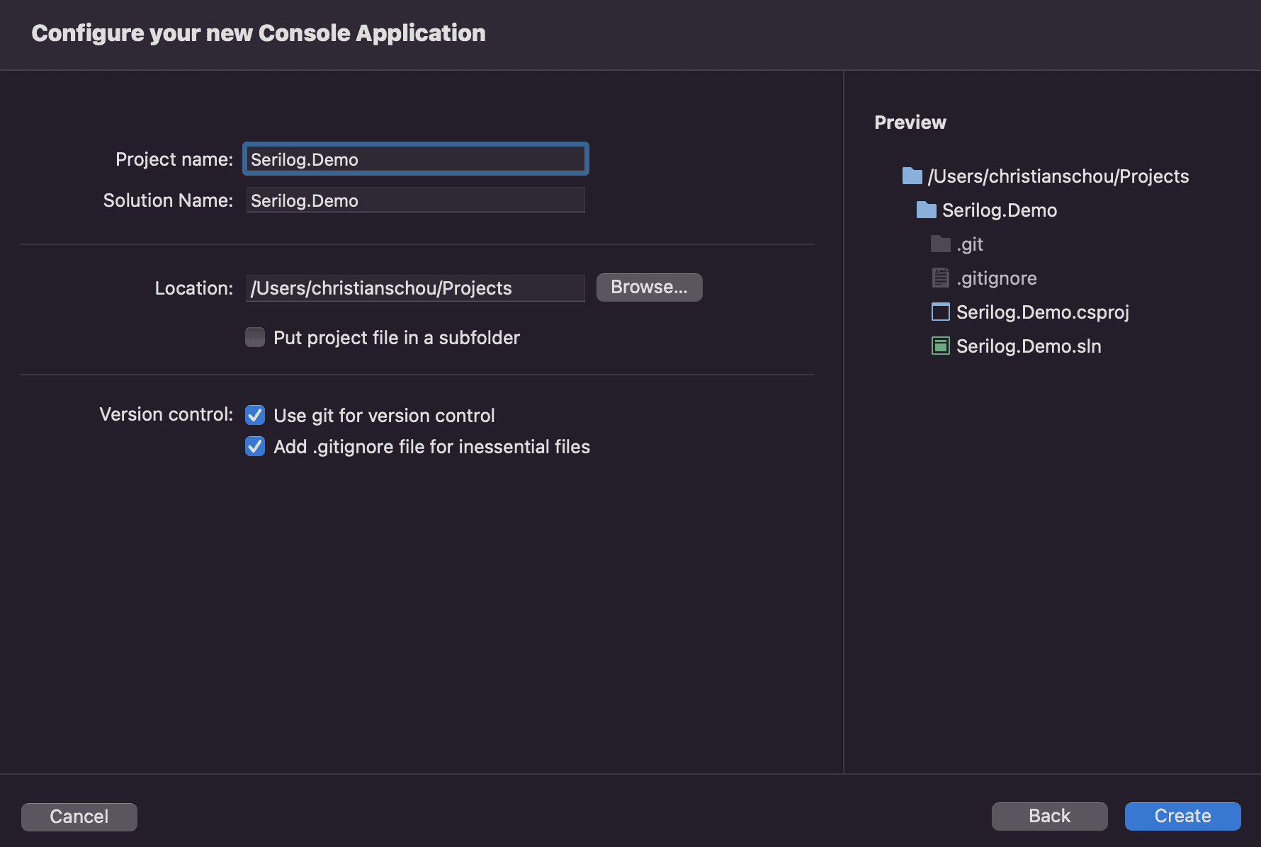 visual studio, serilog, logging in asp.net core, serilog logging