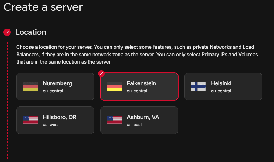 server location, hetzner, hetzner cloud