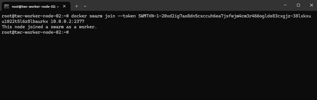 join docker swarm node, join worker node